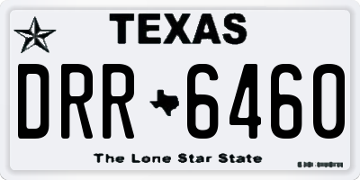 TX license plate DRR6460