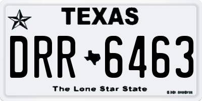 TX license plate DRR6463