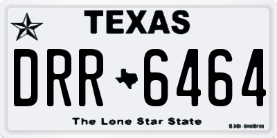 TX license plate DRR6464
