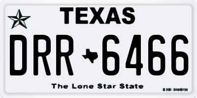 TX license plate DRR6466