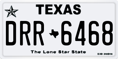 TX license plate DRR6468