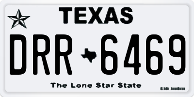 TX license plate DRR6469