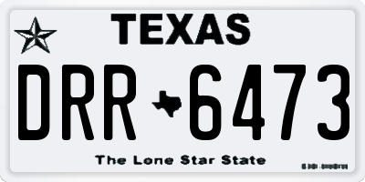 TX license plate DRR6473