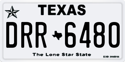 TX license plate DRR6480