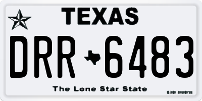 TX license plate DRR6483