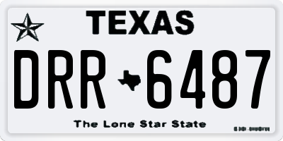 TX license plate DRR6487