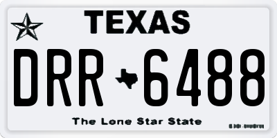 TX license plate DRR6488