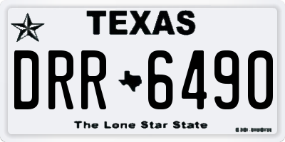 TX license plate DRR6490