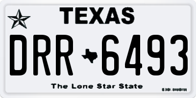 TX license plate DRR6493