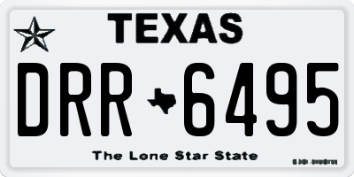 TX license plate DRR6495