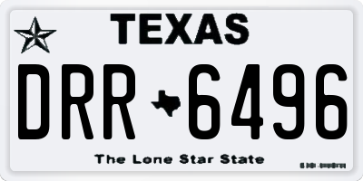 TX license plate DRR6496