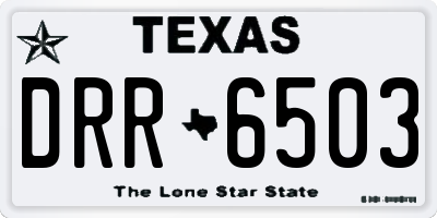 TX license plate DRR6503