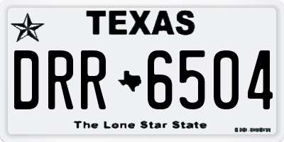 TX license plate DRR6504