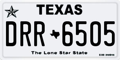 TX license plate DRR6505
