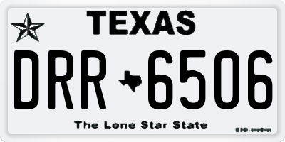 TX license plate DRR6506
