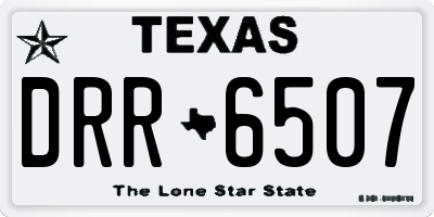 TX license plate DRR6507