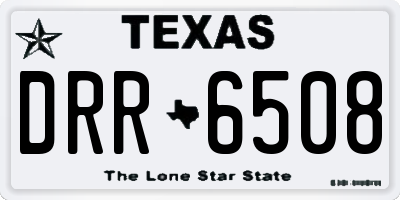 TX license plate DRR6508