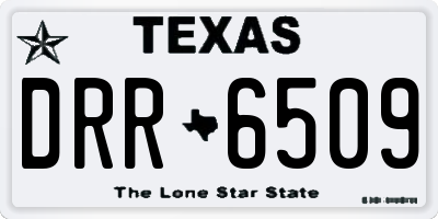 TX license plate DRR6509