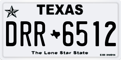 TX license plate DRR6512