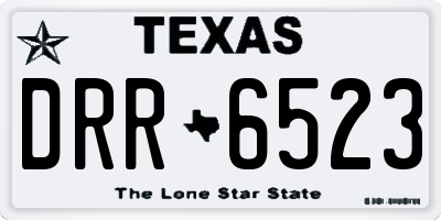 TX license plate DRR6523