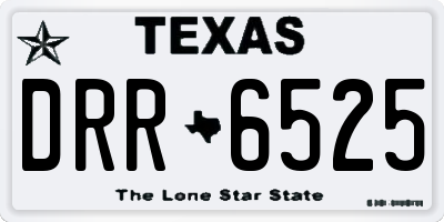 TX license plate DRR6525