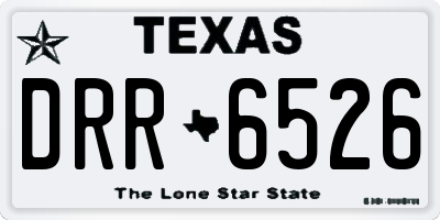 TX license plate DRR6526