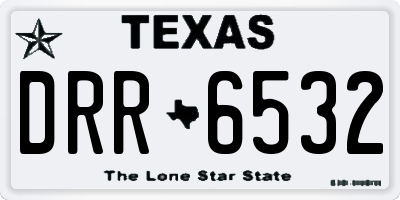 TX license plate DRR6532