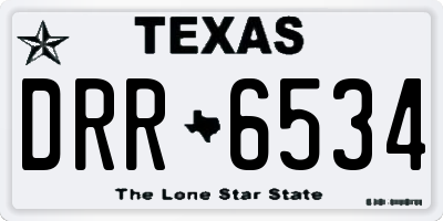 TX license plate DRR6534