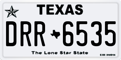 TX license plate DRR6535
