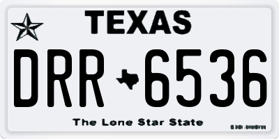 TX license plate DRR6536