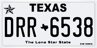 TX license plate DRR6538