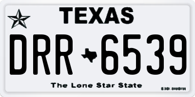 TX license plate DRR6539