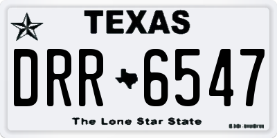 TX license plate DRR6547