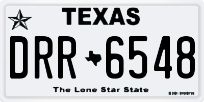 TX license plate DRR6548