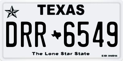 TX license plate DRR6549