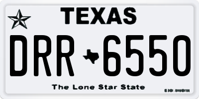 TX license plate DRR6550
