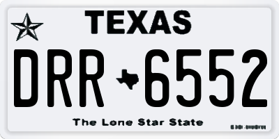 TX license plate DRR6552