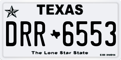 TX license plate DRR6553