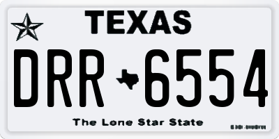 TX license plate DRR6554