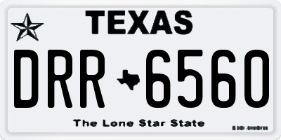 TX license plate DRR6560