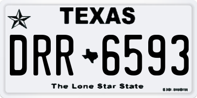 TX license plate DRR6593