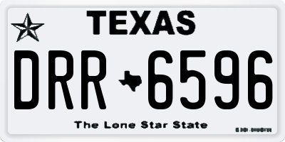 TX license plate DRR6596