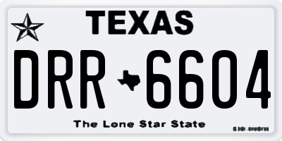 TX license plate DRR6604