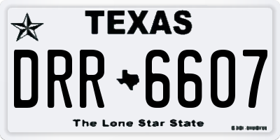 TX license plate DRR6607