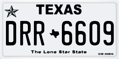 TX license plate DRR6609