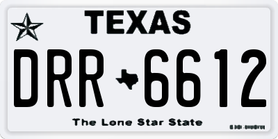 TX license plate DRR6612