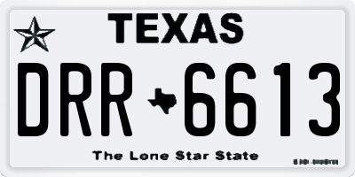 TX license plate DRR6613