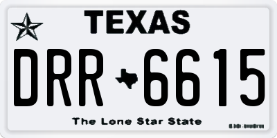 TX license plate DRR6615