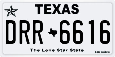 TX license plate DRR6616