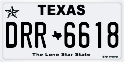 TX license plate DRR6618